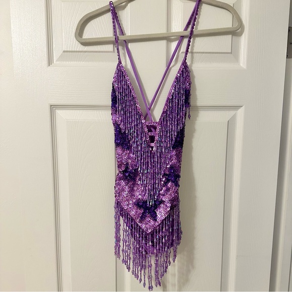 Lilac Stargazer Sequin Bodysuit - Picture 3 of 13